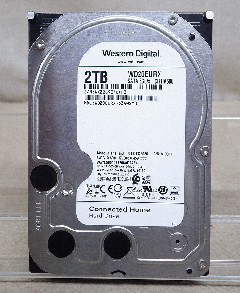 Kネま2140 WD SATA 3.5インチ 内蔵HDD 2TB WD20EURX-63AWSY0 パソコン周辺機器 PCパーツ ハードディスク拍卖