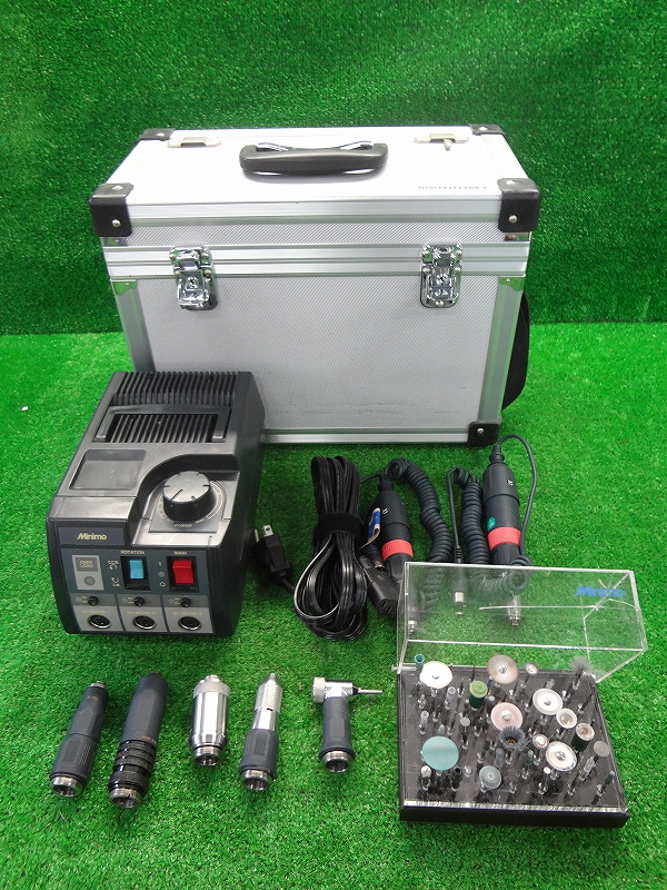 Kネお0925■ミニター■Minimo パワーパック ビット 先端工具 マイクロモーター ハンドピース ヘッド■ケース付■電動工具 道具 おまとめ拍卖