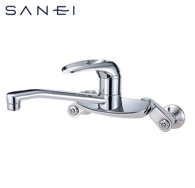 Kんか4067 未使用■SANEI サンエイ■シングル混合栓 CK2710-3U-13■レバー キッチン用 水栓金具 壁付シングル/13/逆止 一般地用 住宅設備拍卖