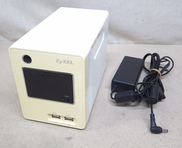 Kネま2084 ZyXEL 2スロット NAS HDD400GB付 NAS-220 パソコン周辺機器 ネットワークハードディスク PCパーツ拍卖