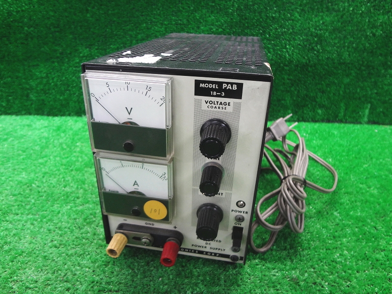 Kネか4193 KIKUSUI 菊水化学工業■直流安定化電源■PAB 18-3■Regulated DC Power Supply■直流電源 電源機 測定器 計測器拍卖