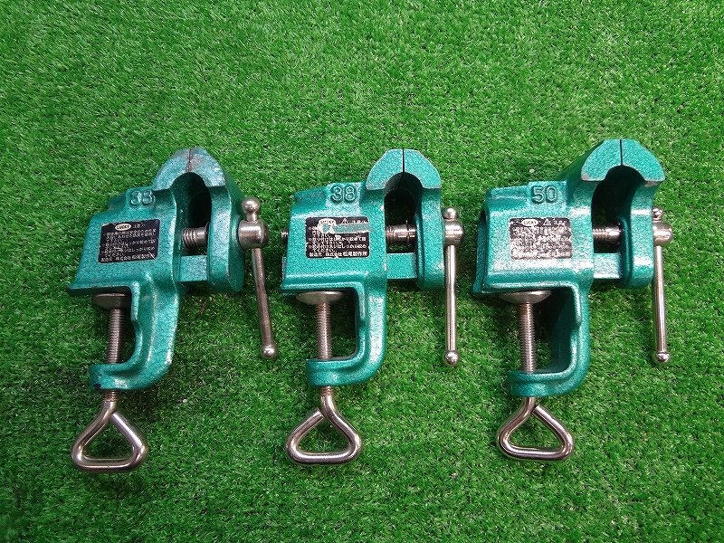 Kネお0958■LUCKY ラッキー 松尾製作所■強力ペンチバイス 38mm 50mm■3点セット■万力 小型 クランプ 固定 締付 工具 ハンドツール拍卖