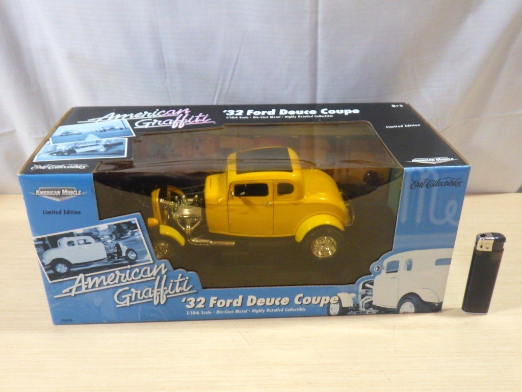 ■209:ERTL アーテル 1/18 アメリカンマッスル American Graffiti '32 Ford Deuce Coupe 未開封■拍卖