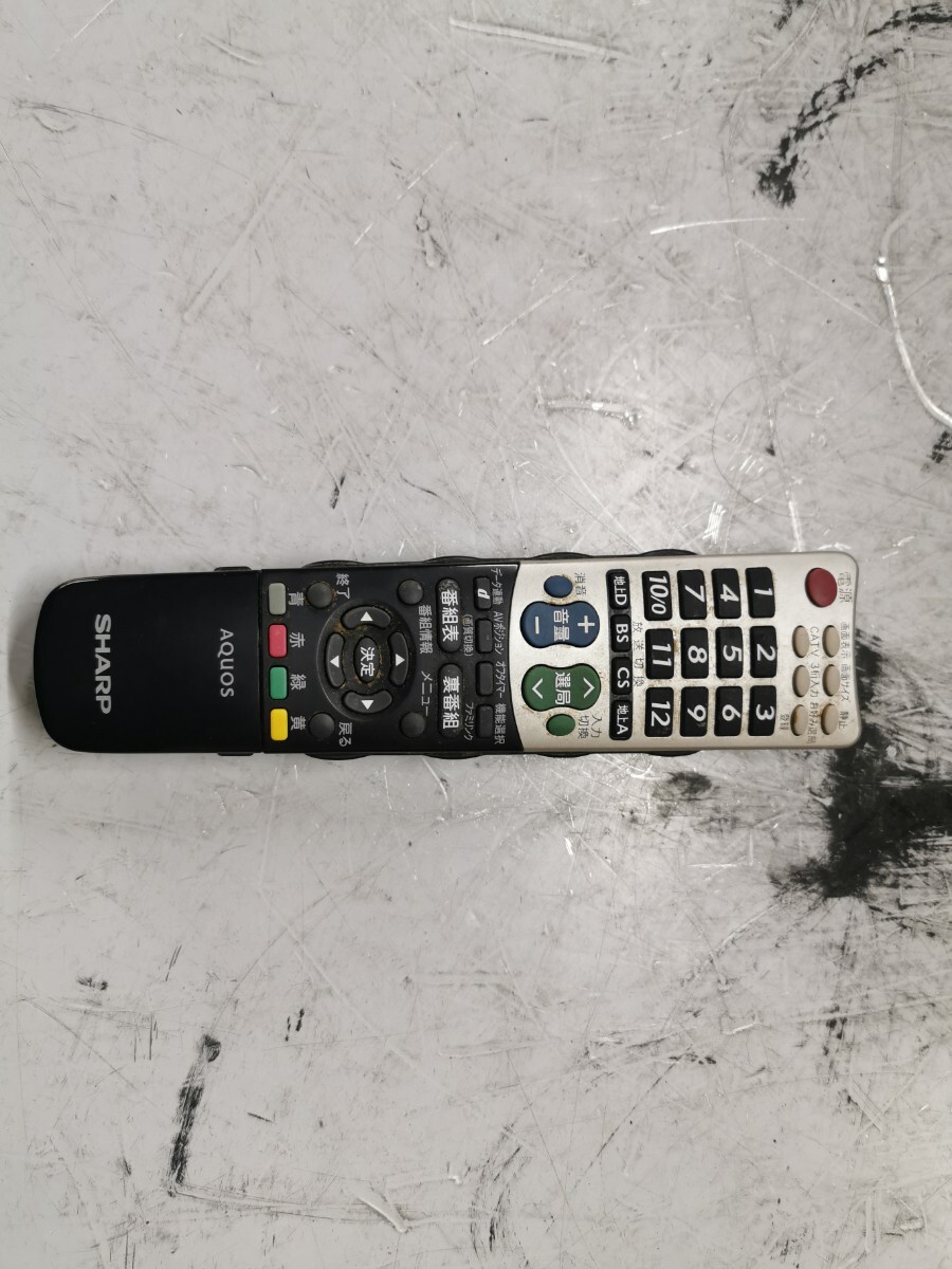 SHARP AQUOS GA826WJSA テレビリモコン ジャンク拍卖