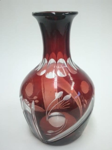 ☆r☆【レトロ インテリア】工芸ガラス 切子 水差し ピッチャー カットガラス拍卖