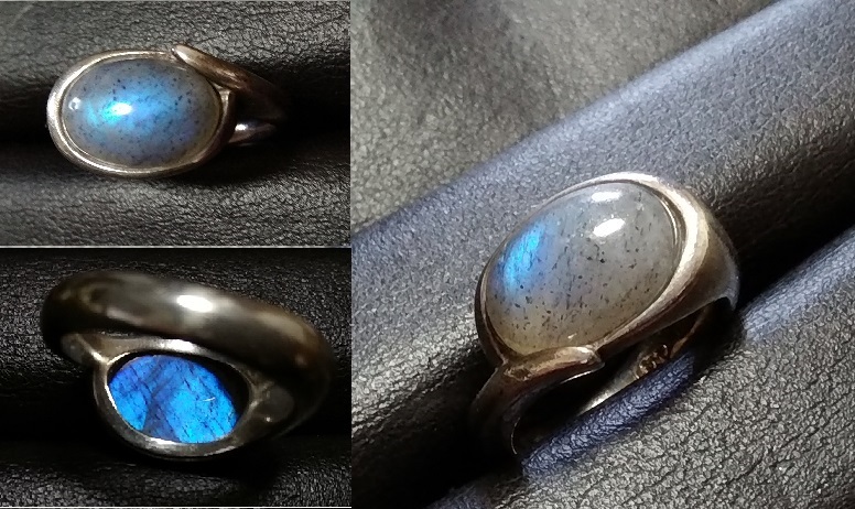 ☆【ファッション・アクセサリー】ラブラドライト シルバー SV925 リング /パワーストーン コレクション拍卖