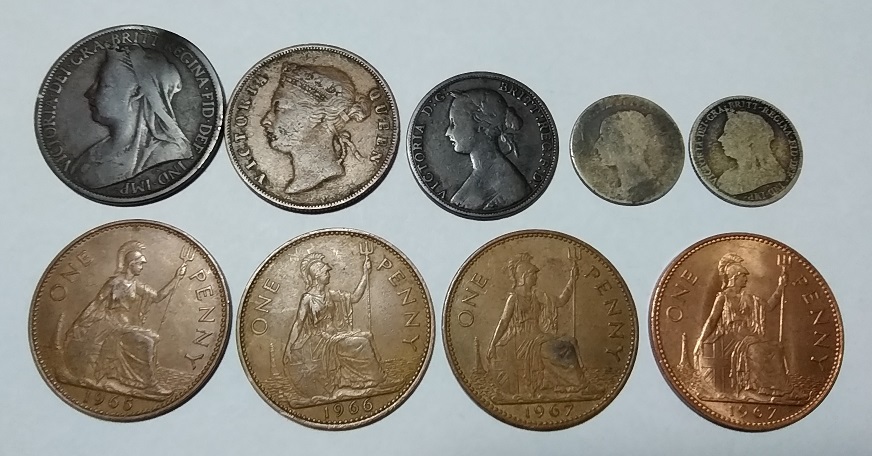 ☆☆【外国硬貨・アンティーク】イギリス 古銭 ペンス 銀貨 ペニー 硬貨 英国 ヴィクトリア女王・エリザベス女王/コインコレクション拍卖