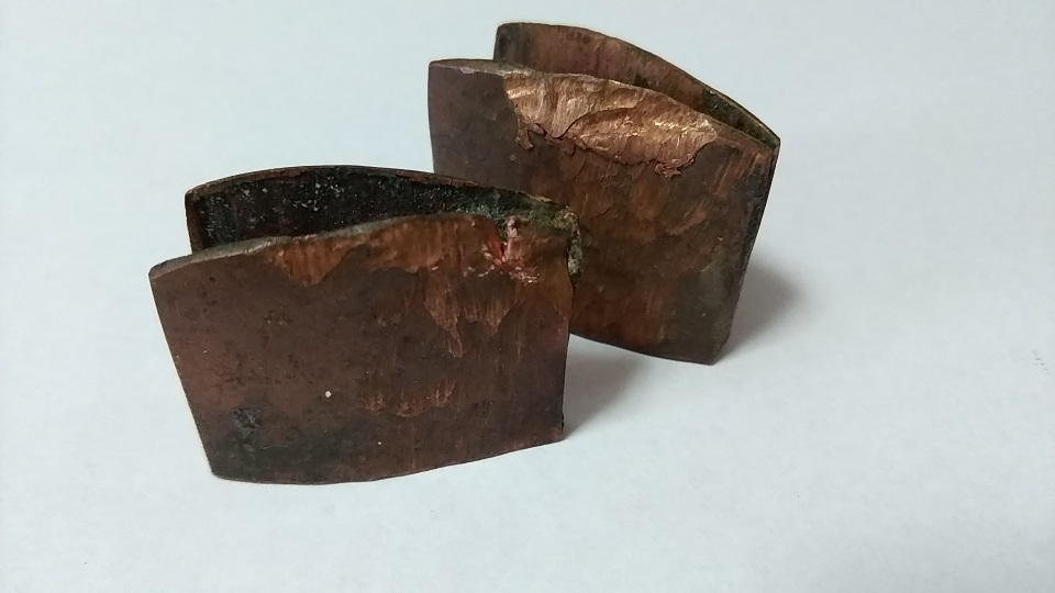 ☆r☆【日本刀・刀装具】刀剣 刀 拵え ハバキ(・・はばき)飾り金具 銅地/時代物 外装/短刀 脇差拍卖