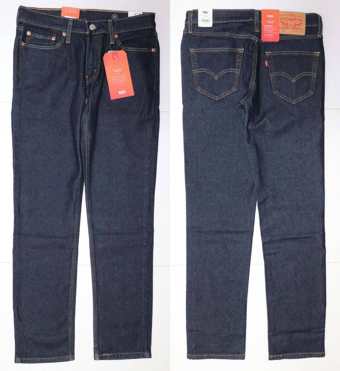 新品 リーバイス 04511-5962 W34 L32 511 スリムフィット インディゴ・リンス/濃紺 WARM ストレッチデニム 暖か 裏起毛 Levi's ◎拍卖