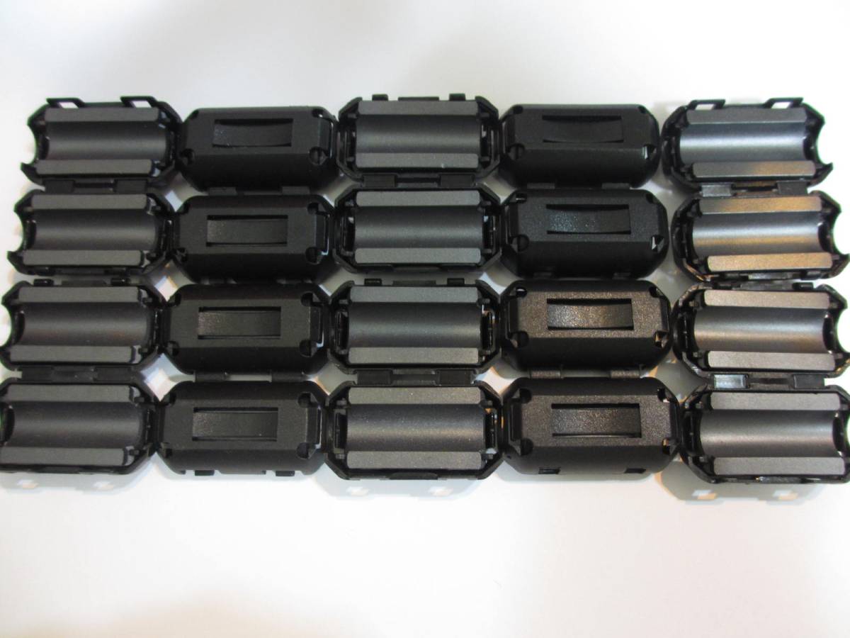 新品◆フェライトコア ヒンジ式 5D用 内径9mm◆ 10個セット ◆ノイズ除去 雑音除去拍卖