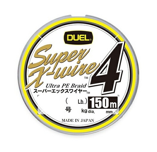 日本製 DUEL SUPER X-WIRE4 150m1.5号 シルバー 25lb H3583-S スーパーエックスワイヤー4本組 Silvercolor 4braid PE line Made in japan 拍卖