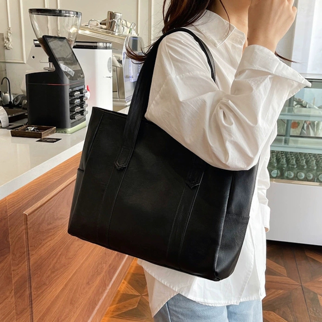 トートバッグ a4 大きめ 大容量 通学 通勤 ビジネスバッグ ブラック 黒 無地 シンプル 軽量 マザーズバッグ 旅行 バッグ レディース メンズ拍卖