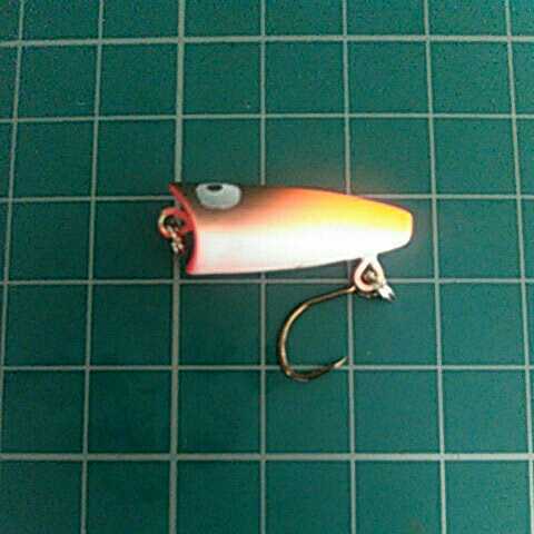 小型ポッパ 25mm 1.2g オレンジバック 検)トラウト バスバグ ブルーギル ズイール 鯉 ニゴイ ブラックバス メバル スモール 虫パターン 6拍卖