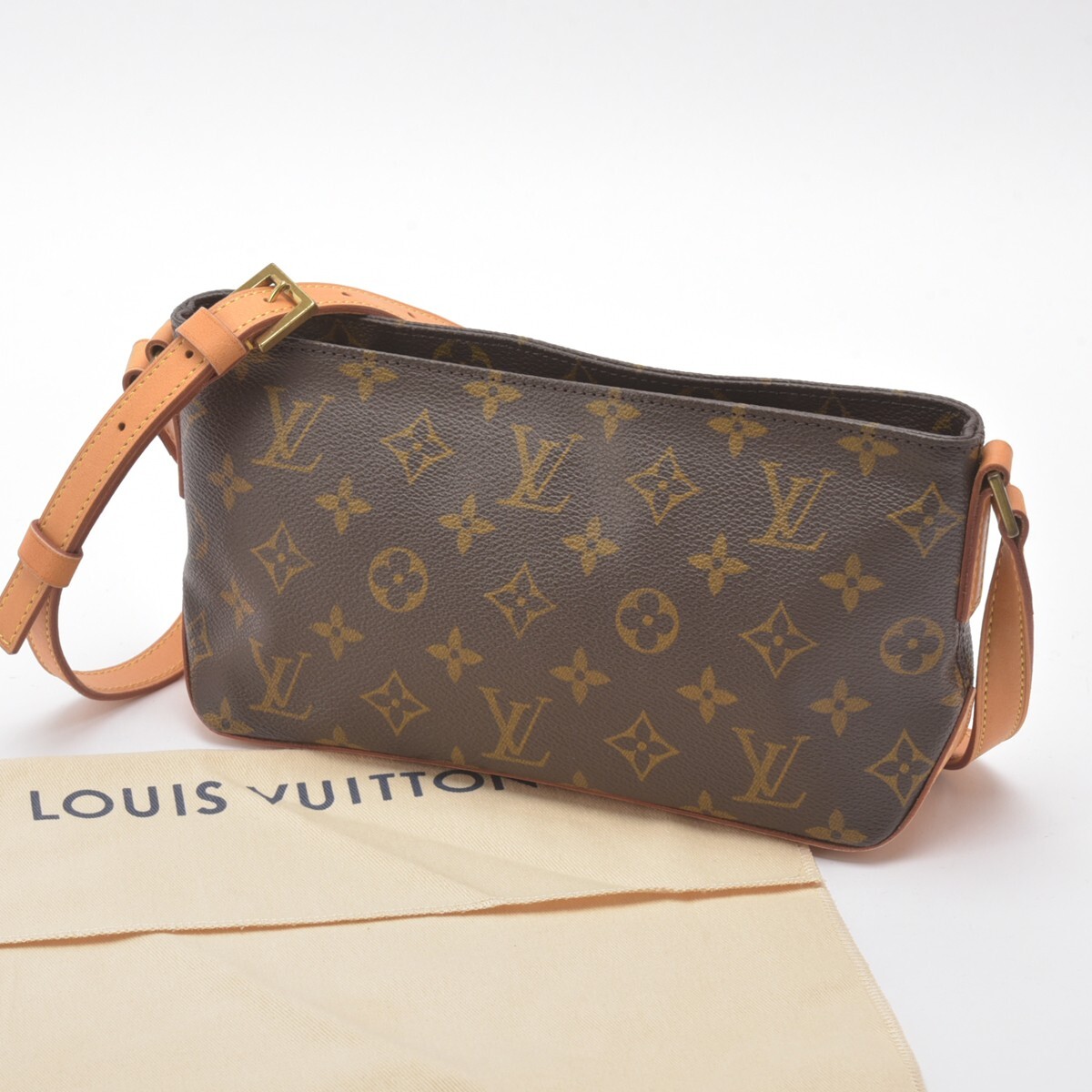 1円~ 極美品 ルイヴィトン トロター ショルダーバッグ モノグラム レザー M51240 ポシェット クロスボディ 斜め掛け 鞄 /060717-15/b.c拍卖