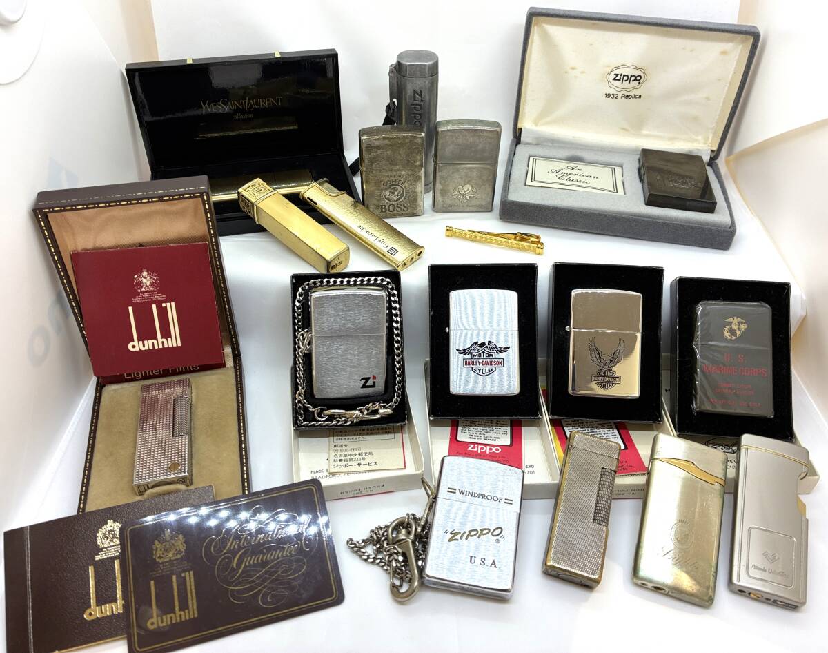 (SM5410B~)ライターまとめ ジッポー ダンヒル ジバンシー サンローラン レプリカ ハーレーダビッドソン Zi U.S. MARINE CORPS 未使用あり拍卖