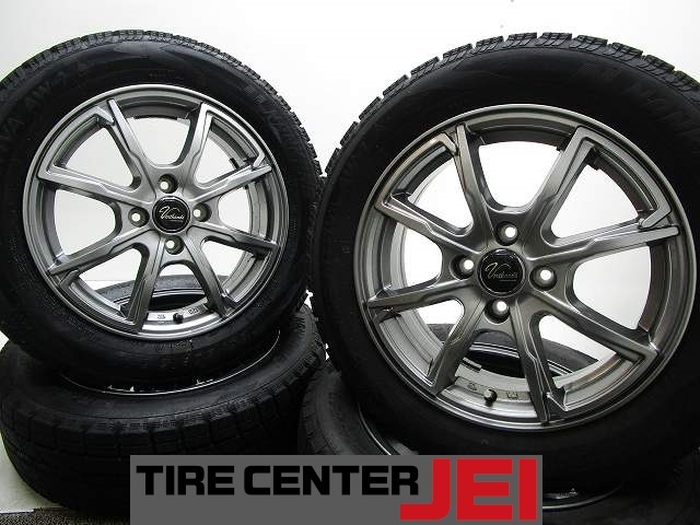 15インチ 185/60R15 5.5J+43 100 コンパクトカー 中古スタッドレスタイヤホイール【4本セット】 送料無料(SA15-4610)拍卖