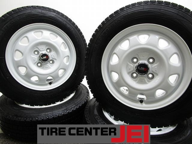 14インチ DUNLOP 155/80R14 88/86N 5J+39 100 プロボックス 中古タイヤアルミホイール【4本セット】 送料無料(SA14-4614)拍卖