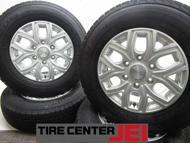 15インチ PREMIX 195/80R15 107/105L 6J+33 139.7 ハイエース 中古スタッドレスタイヤホイール4本セット送料無料(SA15-4629)拍卖
