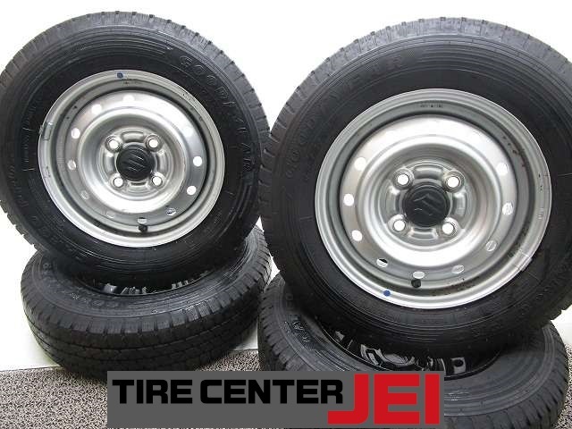 12インチ スズキ純正 145R12 6PR 4J 100 軽トラ/軽バン グッドイヤー 中古タイヤホイール4本セット送料無料(MS12-4627)拍卖