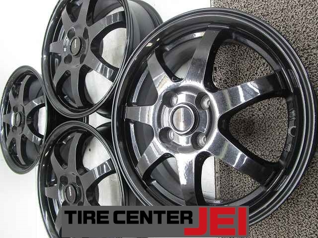 15インチ Gスピード 5.5J+43 100 コンパクトカー 中古アルミホイール【4本セット】送料無料(A15-5621)拍卖