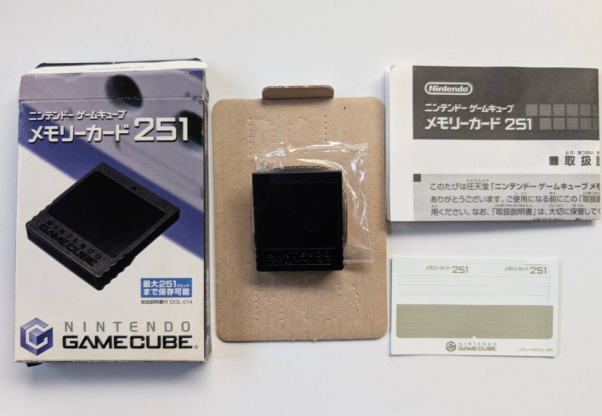 ゲームキューブ メモリーカード251 DOL-014 箱説付き インデックスラベル未使用 GC拍卖