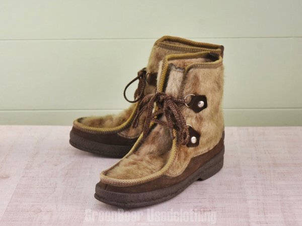 E187 ビンテージ エスキモーブーツ アザラシ毛 メンズ 25cmくらい 拍卖