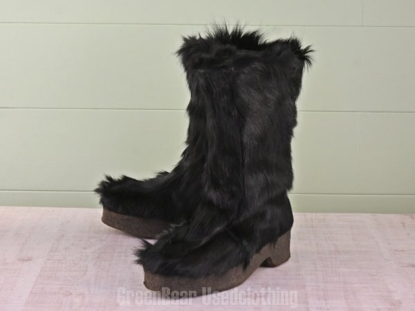 E303 ビンテージ エスキモーブーツ 黒 レディース 24cmくらい拍卖