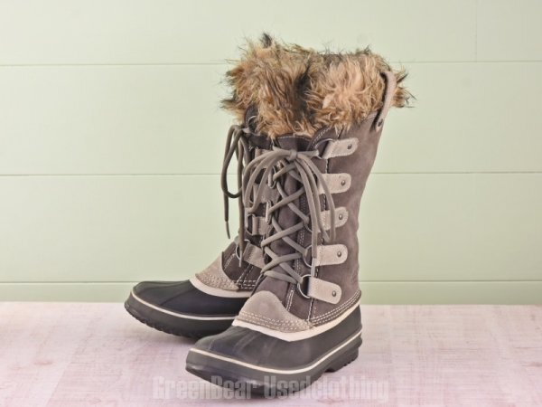 E231 レディース SOREL スノーブーツ グレー 25cm拍卖