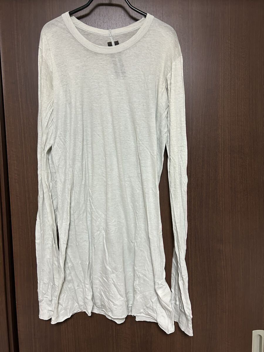 Rick Owens リックオウエンス カットソー 長袖 グレー アイスブルー系 サイズXS トップス 白 ASH拍卖
