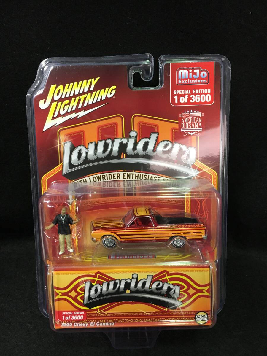 ●新品未開封●MiJo●1/64 1965 シェビー エルカミーノ ローライダー(レッド) with ローライダーエンスージアストフィギュア JLCP7460拍卖