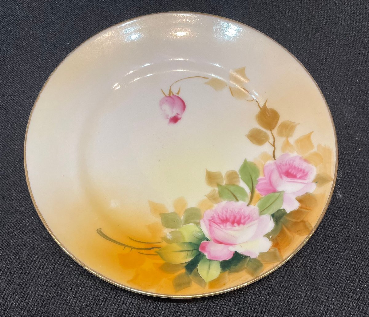 ★オールドノリタケ 手描き 直径(約)16cm プレート 皿 ヴィンテージ 昭和レトロ 食器 日本陶器 インテリア 西-D拍卖