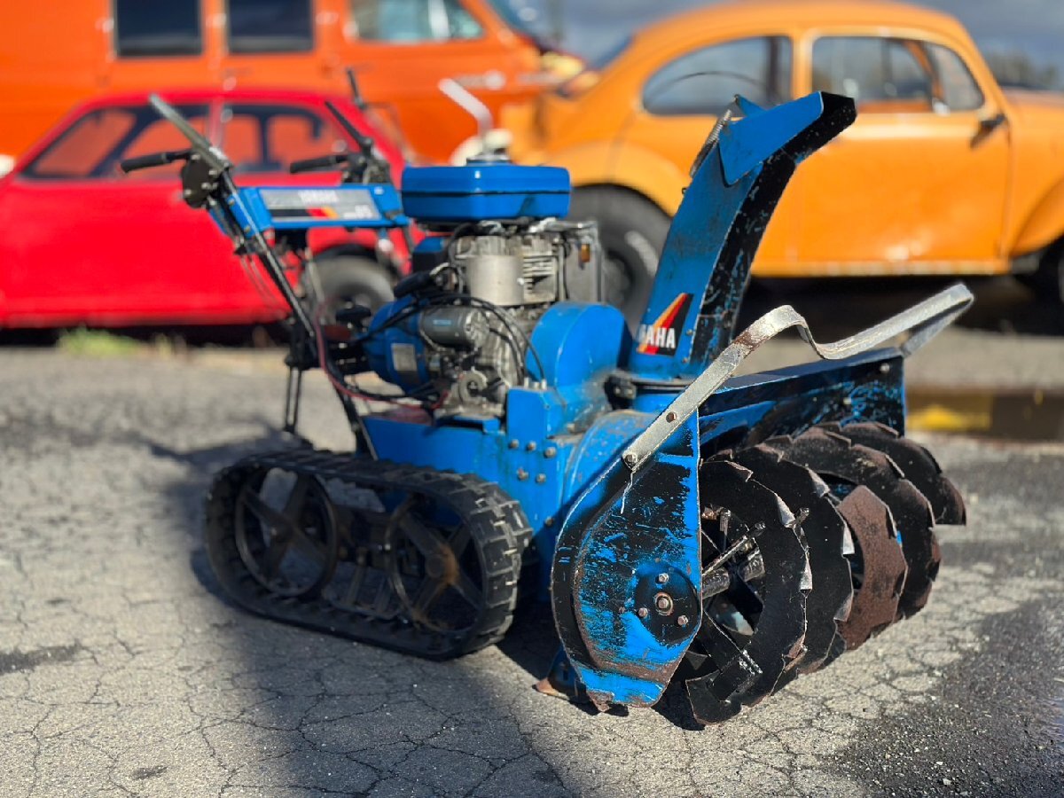 ●エンジン実働! 動作OK! 除雪機 YAMAHA ヤマハ スノーメイト YT875 セル付き 8馬力 不具合有 現状販売 J-117 KB 札幌発拍卖