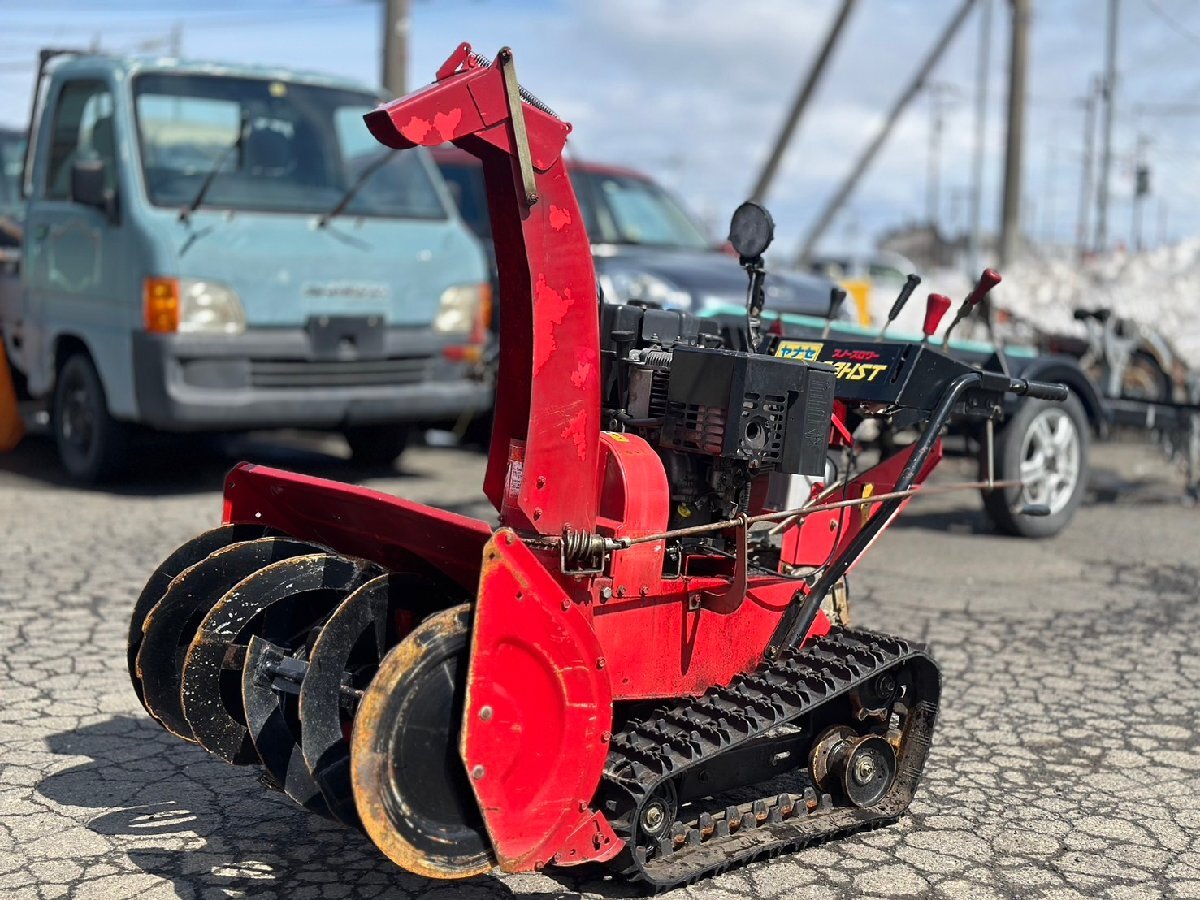 ●エンジン実働! 動作OK! 除雪機 YANASE ヤナセ 88HST 8馬力 HST セル付 サイドクラッチ 発送不可 近郊自社配送可 J-65 札幌発拍卖