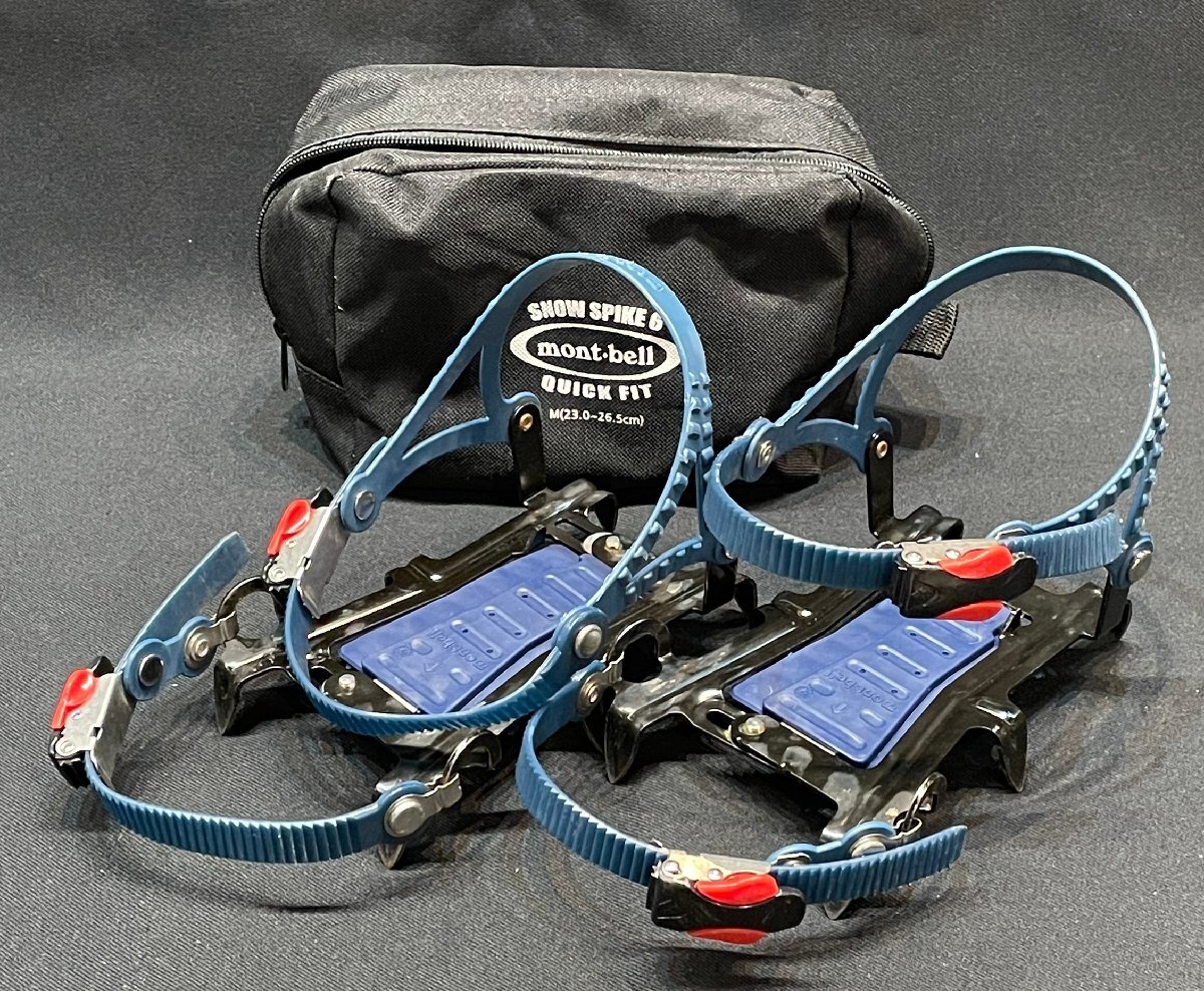 ★モンベル mont-bell スノースパイク6 QUICK FIT アイゼン 6本爪 登山 トレッキング サイズ M 23.0-26.5cm拍卖
