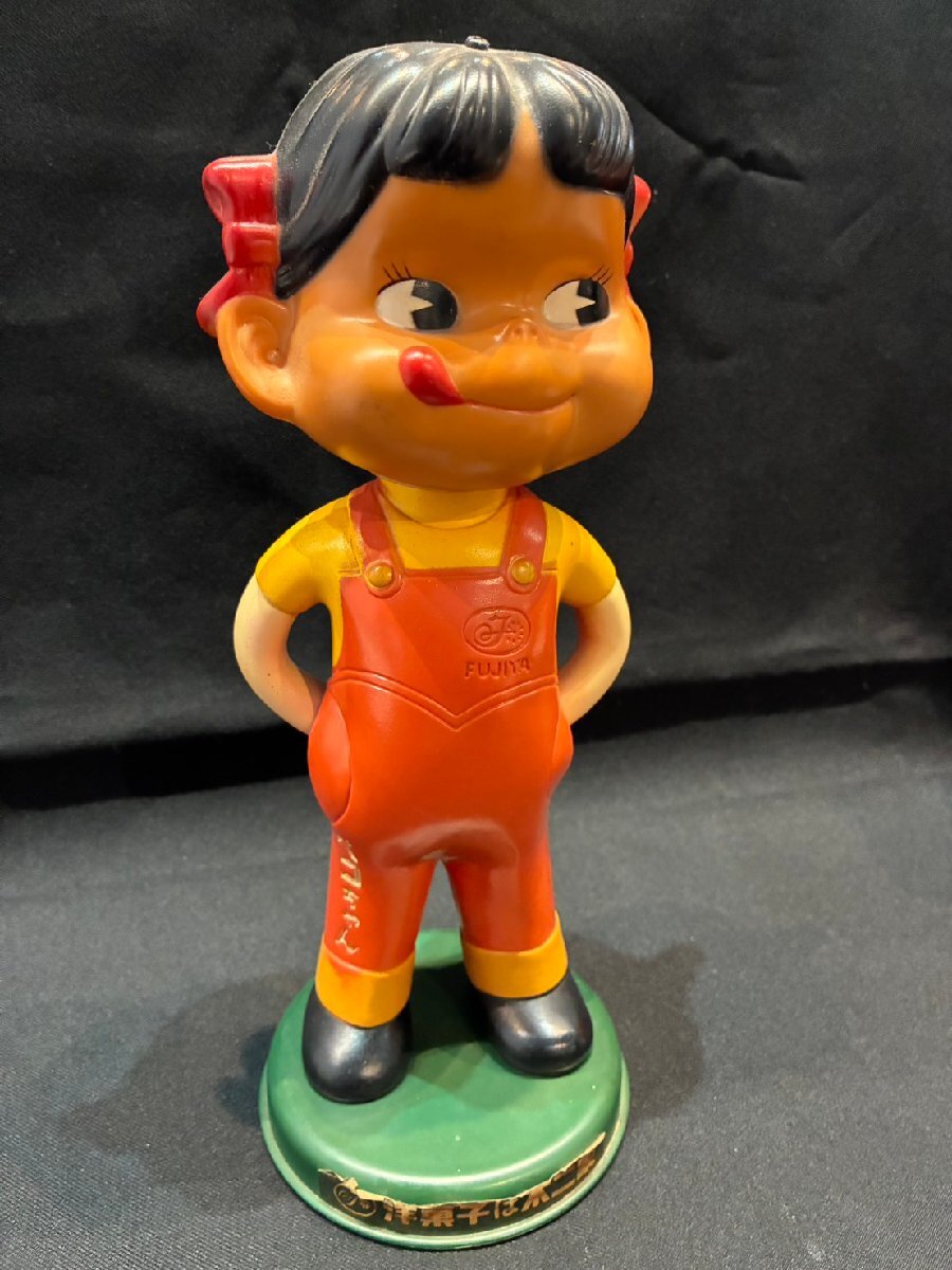 ★レア! 昭和レトロ! ヴィンテージ! 不二家 フジヤ ミルキー PEKO ペコちゃん 首振り人形 フィギュア ソフビ 全長サイズ(約)30㎝ 西-I拍卖