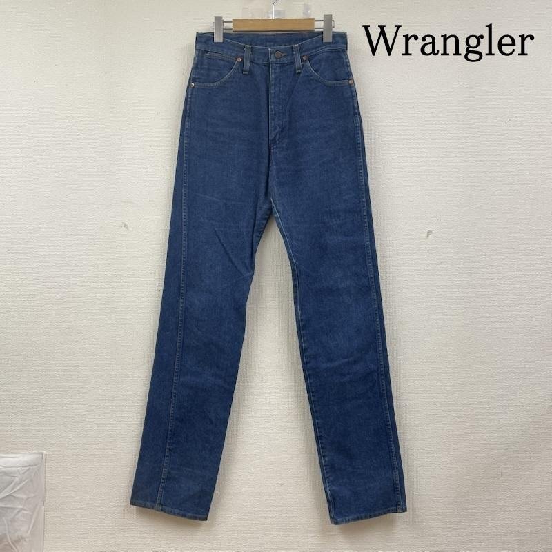 ラングラー 80s ヴィンテージ カナダ製 スリム デニム パンツ ジップフライ ロゴ 刺繍 パッチ サイズ11 -拍卖