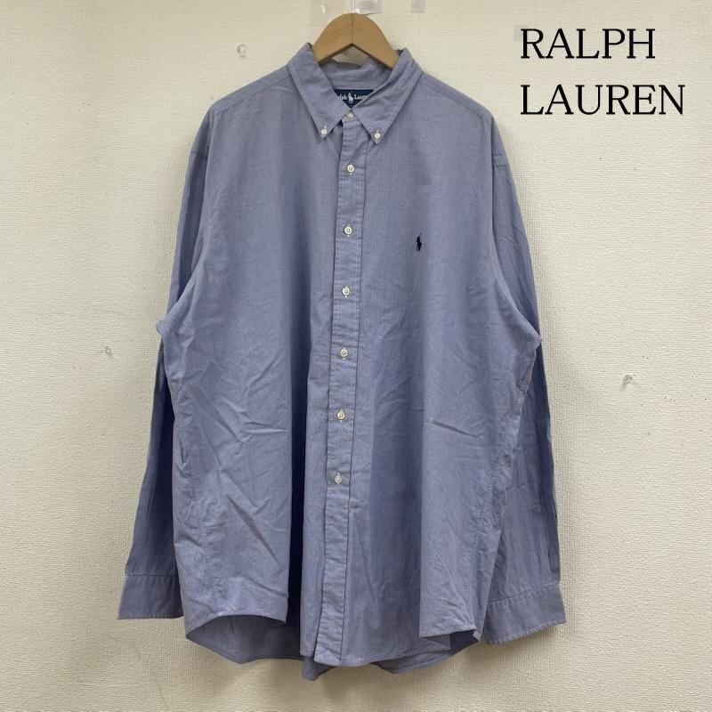 ラルフローレン 90s YARMOUTH 長袖 ボタンダウン シャツ ブラウス チェック サイズ14 1/2 36/37 -拍卖