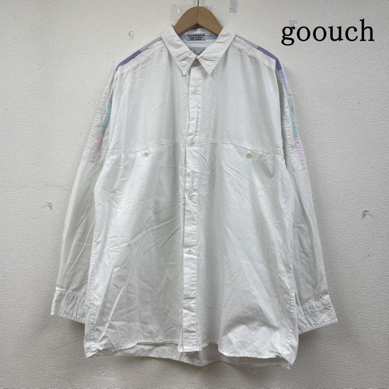 古着 90s ヴィンテージ goouch 長袖 シャツ ブラウス Shirt ロングスリーブ 胸ポケット ボタン L拍卖