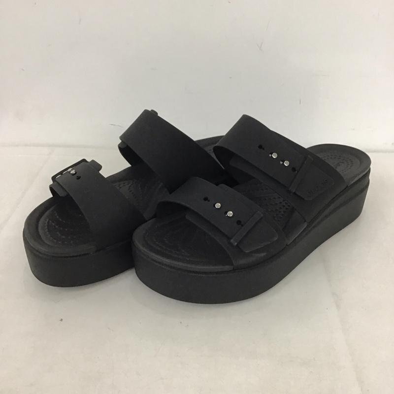 crocs 表記無し クロックス サンダル サンダル ブルックリン サンダル ロー ウェッジ 7 Sandals 黒 / ブラック / 10141043拍卖