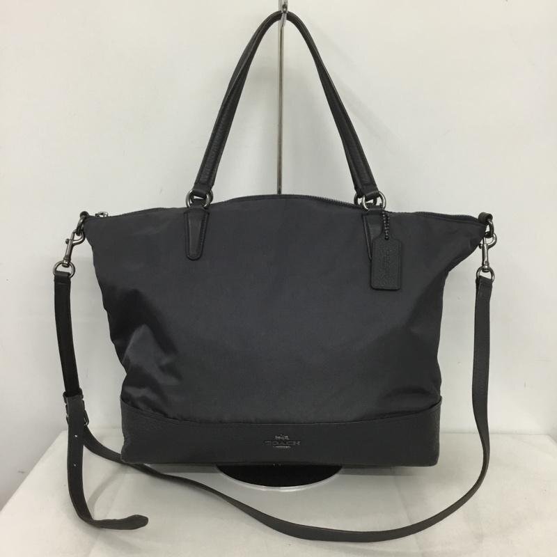 COACH 表記無し コーチ トートバッグ トートバッグ F57902 ショルダーバッグ 2WAY Tote Bag 紺 / ネイビー / 10141039拍卖