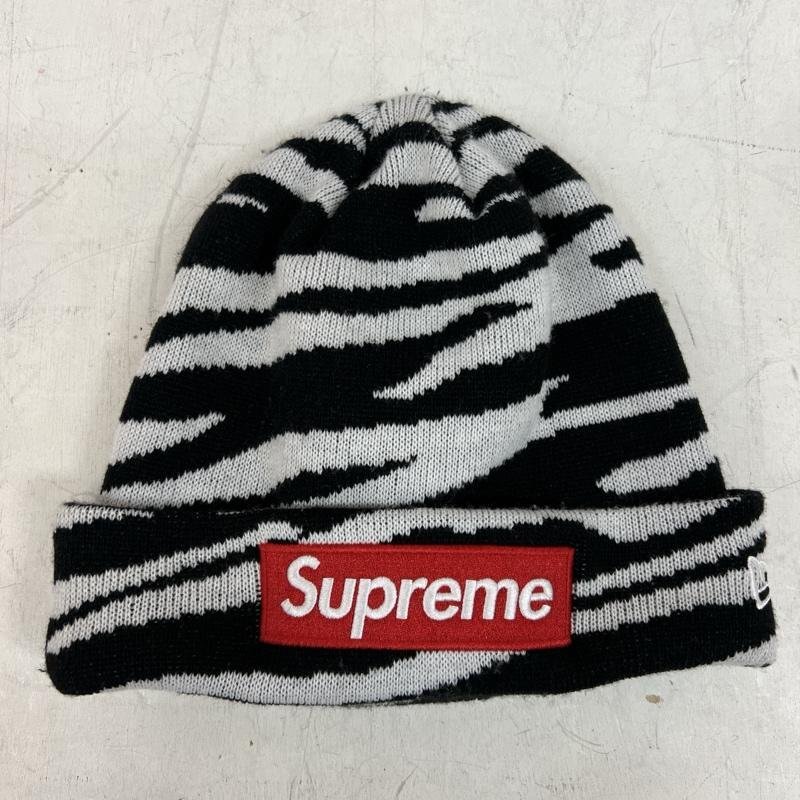 シュプリーム ゼブラ柄 ボックスロゴ ビーニー New Era Box Logo Beanie FREE拍卖