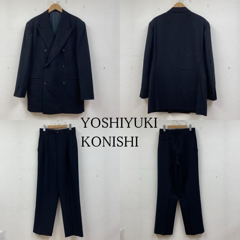 ヨシユキコニシ テーラード 刺繍 ジャケット テーパード パンツ スーツ セットアップ ダブルブレスト 2拍卖