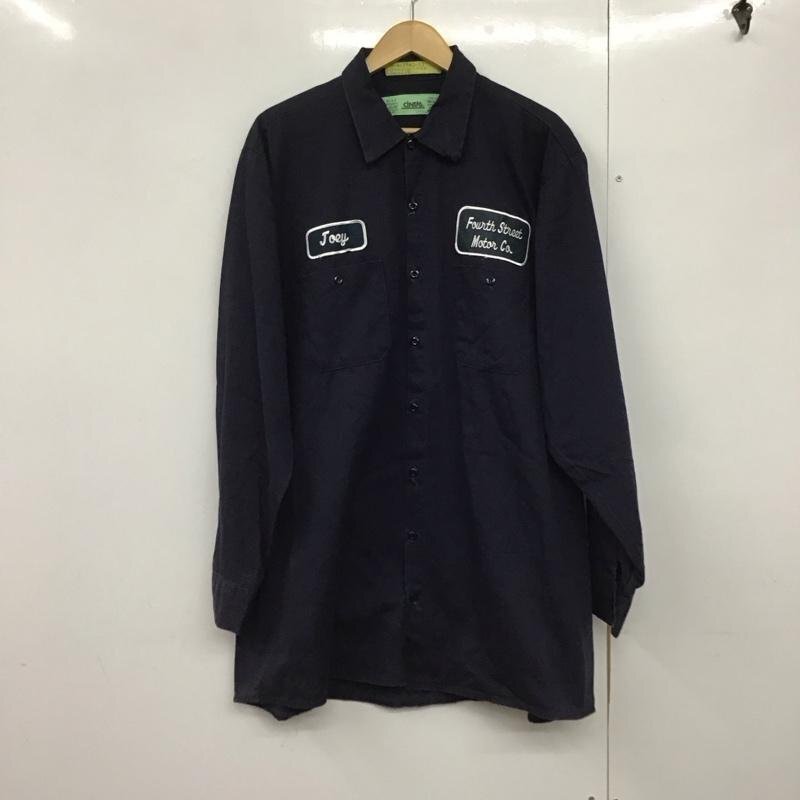 CiNTAS XL シンタス シャツ、ブラウス 長袖 長袖シャツ 無地シャツ カラーシャツ 古着 Shirt Blouse 紺 / ネイビー / 10141741拍卖