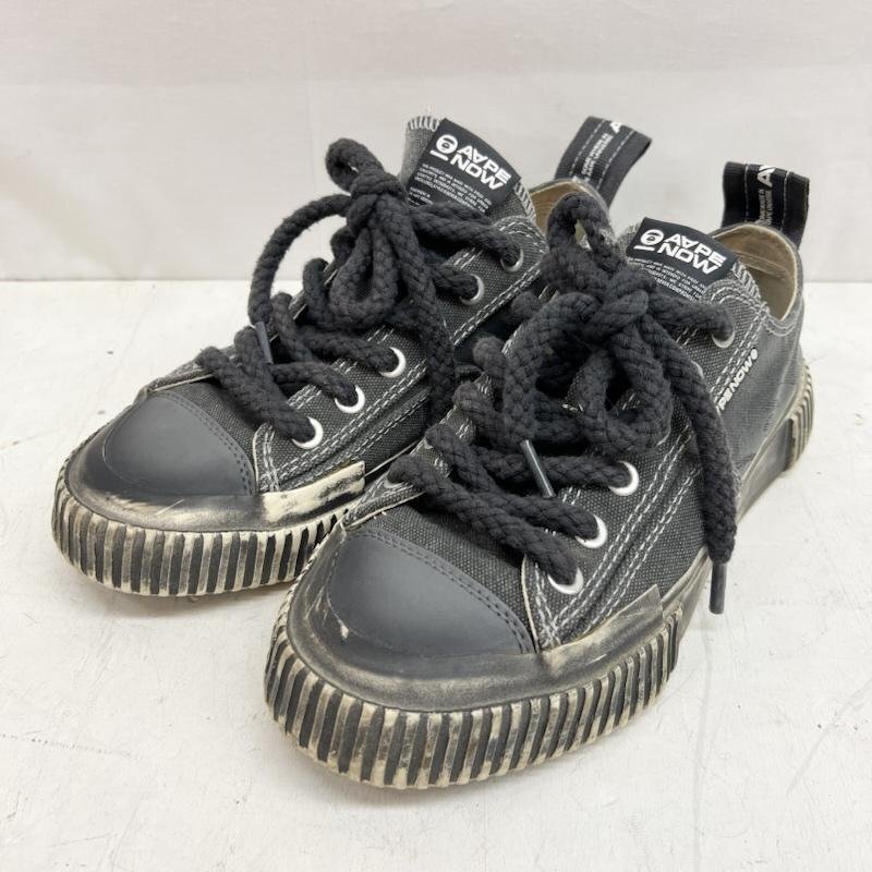 エーエイプバイアベイシングエイプ AAPE NOW SHOES GALAXY カモフラ ヴィンテージ加工 27.0cm拍卖