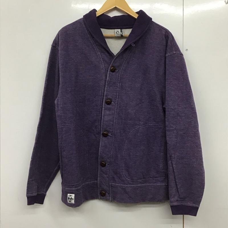 CHUMS XL チャムス カーディガン 長袖 スウェットカーディガン 長袖カーディガン フロントボタン Cardigan 紫 / パープル / 10141915拍卖