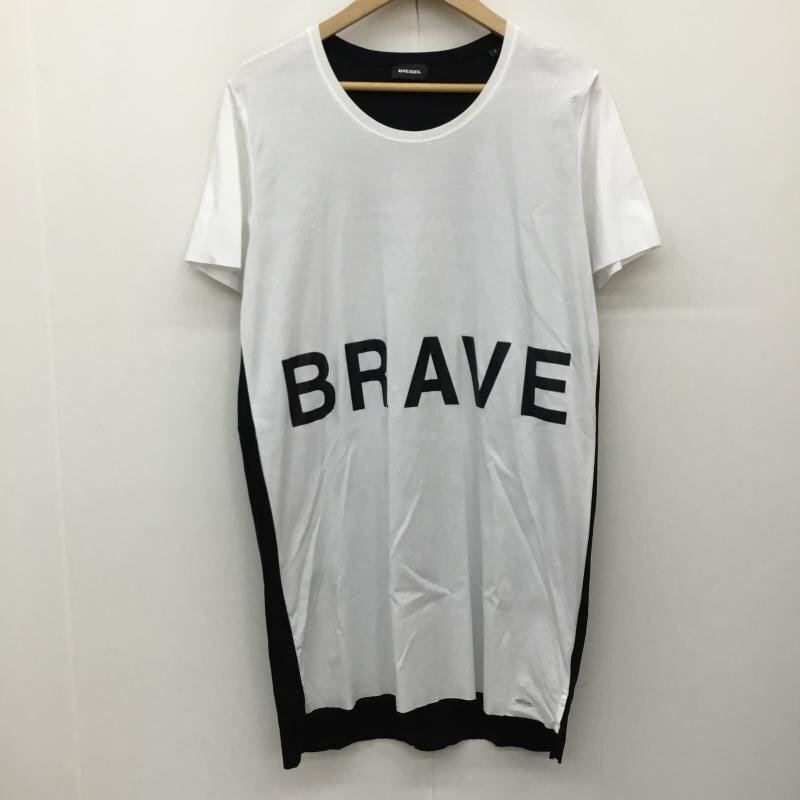 DIESEL S ディーゼル Tシャツ 半袖 T Shirt 白 / ホワイト / X 青 / ブルー / 10141842拍卖