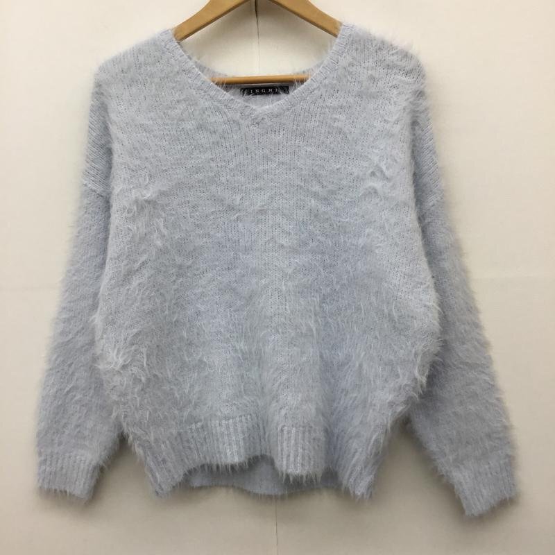 INGNI M イング ニット、セーター 長袖 174-942051-01 Knit Sweater 水色 / ライトブルー / 10142219拍卖
