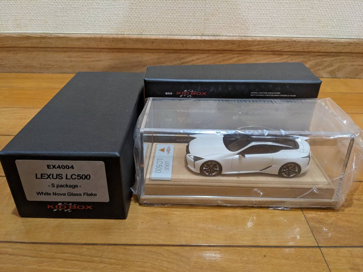 Make Up メイクアップ×キッドボックス EX4004 1/43 レクサス LEXUS LC500 -S package- 右ハンドル ホワイトノーヴァガラスフレーク拍卖