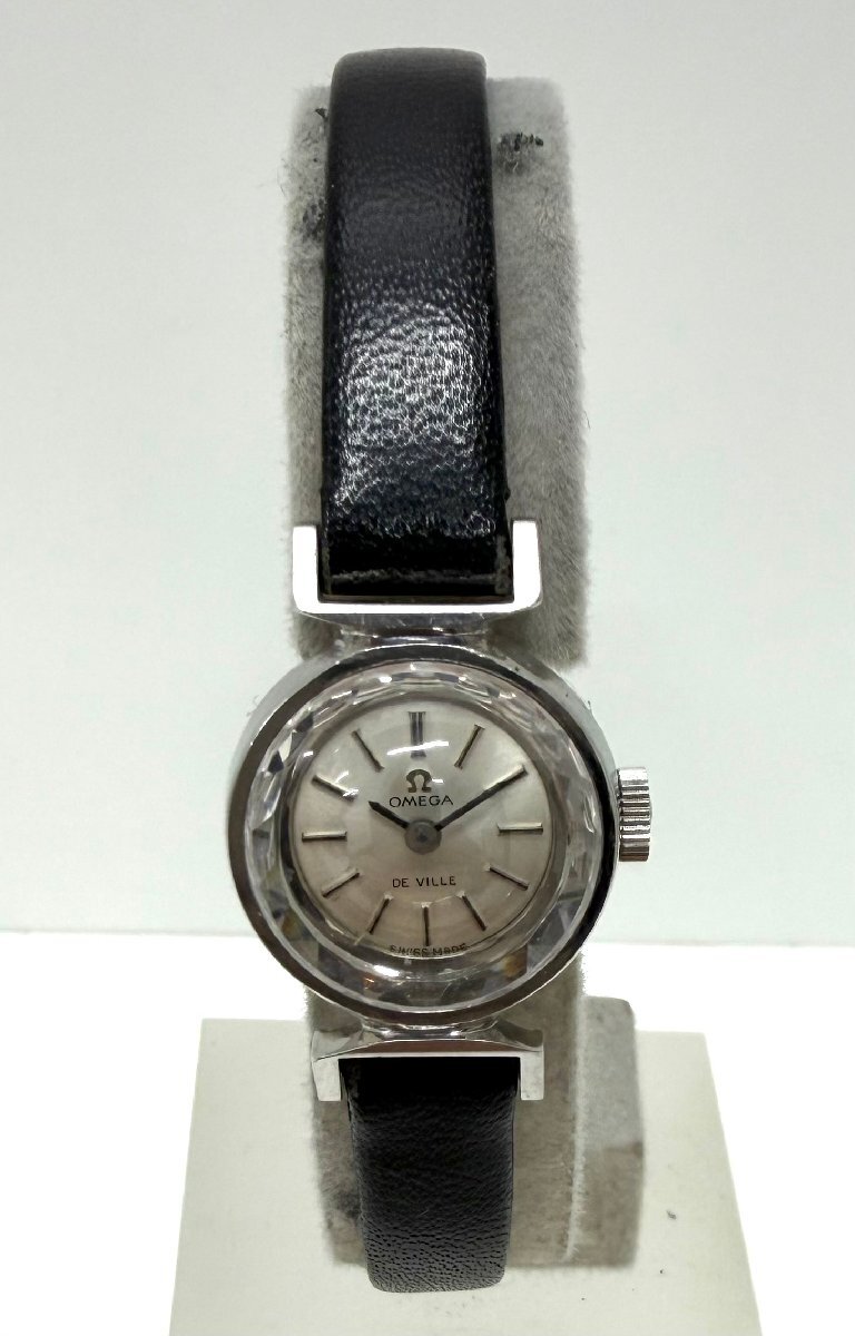 ★【稼動品】OMEGA オメガ デビル レディース 腕時計 機械式 手巻き Ref.511.254 ケース付き ※社外ベルト拍卖