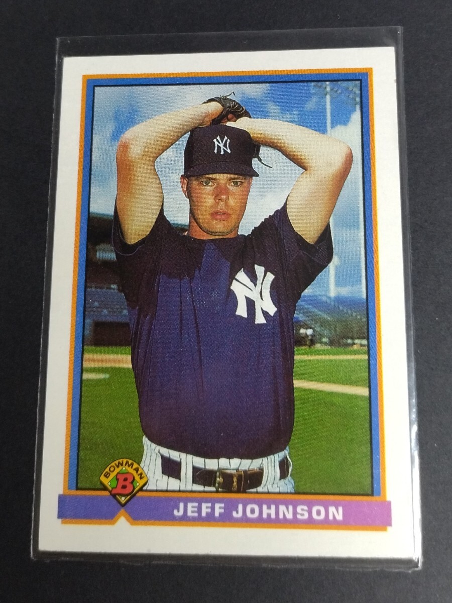 MLB 1991年Bowman ジェフ・ジョンソン(ヤンキース) ルーキーカード。 No,159。 Yankees JEFF JOHNSON RC拍卖